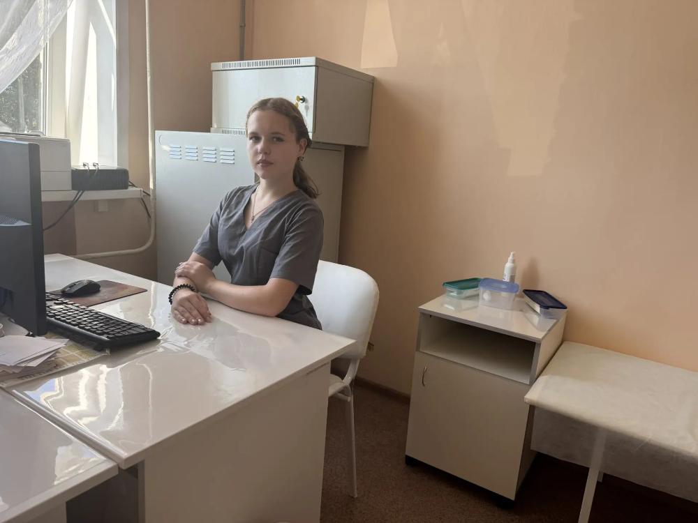 Новая медицинская сестра в Пушанинском ФАП.
